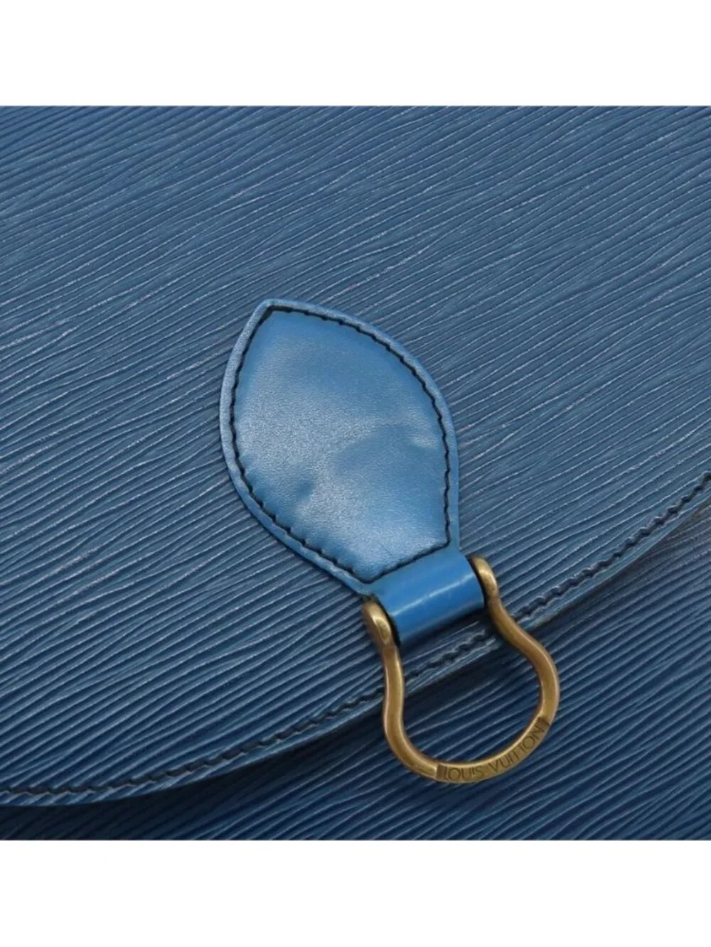 Authentic LOUIS VUITTON Epi Saint Cloud GM Shoulder Bag Blue M52195 LV